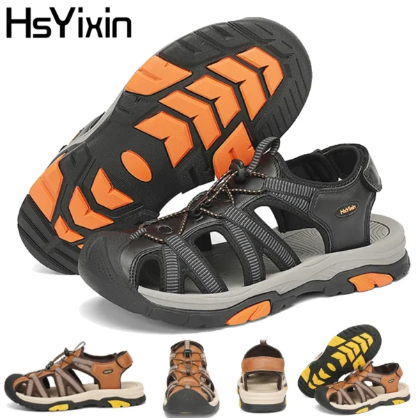 Sommer Outdoor Sandalen für Männer Atmungsaktive Wanderschuhe Wasser Strand Herren Sandalen Camping Klettern Aqua Sneaker Mode Römischen Schuh