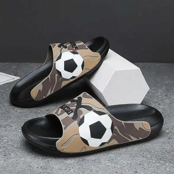 Neue Mode männer Hausschuhe Marke Sommer Weiche Sohle Nicht-slip EVA Strand Schuhe Fußball Männlichen Rutschen Weichen Dicken sohlen Slidee Slipper 3