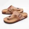 Shevalues Sommer Kork Hausschuhe für Männer weiche Sohle Home Slides mit Bogen Unterstützung flache Flip Flops Herren gemütliche lässige Schlafzimmer Sandalen 3