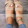 Frauen Slingback Keil Sandalen Outdoor Sommer Leichte Rutschen Einfarbig Dicken Boden Damen Slipper Weibliche Römischen Sandalen 5