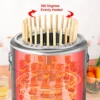 Edelstahl-Wickel grill Holzkohle grill rauchfreier Grill Koch rost tragbarer Camping ofen Haushalts grill werkzeuge 2