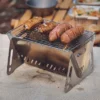 [Heißer Verkauf] Grill Grill Heizung speichert Multifunktions-Camping Grill Grill Rack Netz Brennholz ofen Edelstahl Grill 6
