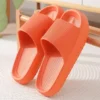 Smile Pop Rutschfeste Badezimmer-Duschhausschuhe für Damen, einfacher Stil, für drinnen und draußen, Freizeitschuhe, atmungsaktive Plateau-Sandalen 2