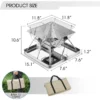 Faltbarer Edelstahl Camping Feuerstelle tragbarer Holzkohle grill Rucksack grill zum Kochen im Freien Wandern Camping Picknick 3