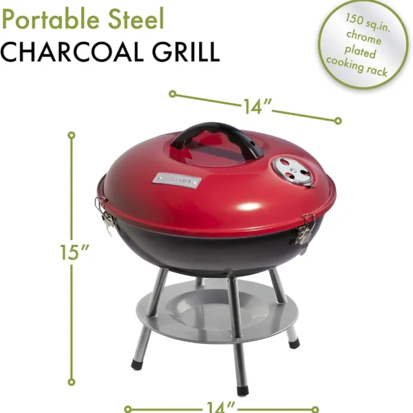 1pc tragbarer Grill Grill Holzkohle grill tragbarer Grill Grill kessel Außen grills Raucher für Terrasse Hinterhof Grill Camping ofen 5