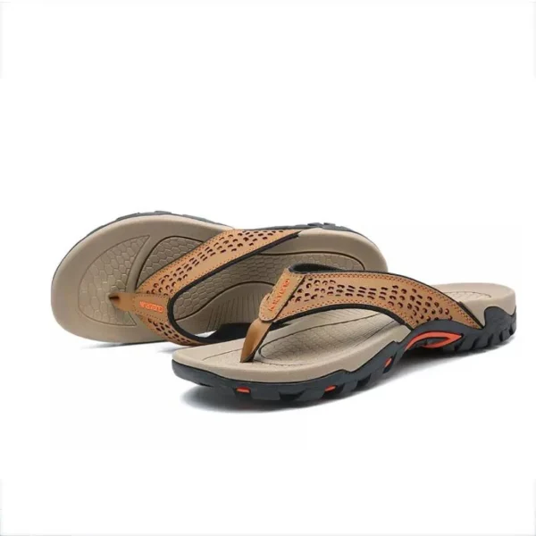 Sommer Außerhalb PU Leder Herren Flip-Flops Hausschuhe Outdoor Strand Schuhe Flip Flop Plus Große Größe 49 50 51 52 heißer Verkauf Dropshipping 3