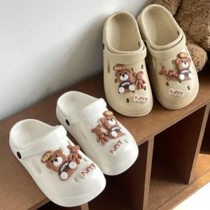 Casual Plattform Hausschuhe Frauen Wohnungen Niedlichen Cartoon Designer Schuhe Mädchen Mode Elegante Sommer Sandalen Damen Elegante Schuhe
