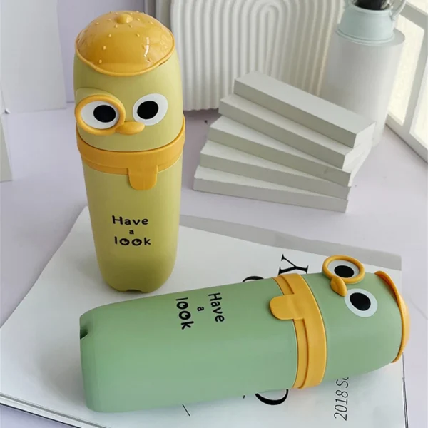 Glatte Reise Zahnbürste Tasse niedlichen Design Zahnbürsten halter feuchtigkeit beständige Cartoon-Kit bequem keine Leckage staub dicht 4