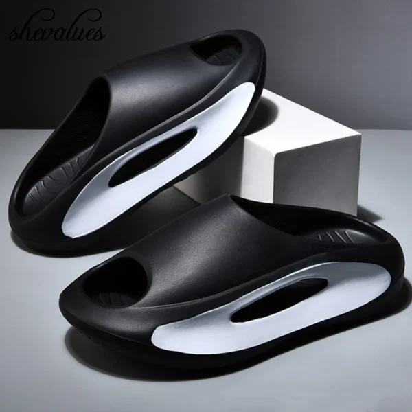 Shevalues Sommer Neue Sandalen Für Männer Mode Outdoor Sport Hausschuhe Weiche Sohle Strand Kokosnuss Hausschuhe EVA Nicht-slip haus Rutschen 2