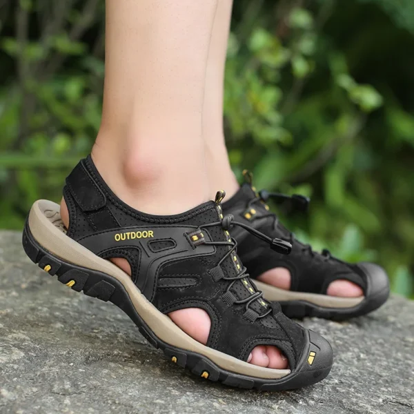Heißer Verkauf Sommer männer Sandalen Im Freien Nicht-slip männer Strand Sandalen Handarbeit Aus Echtem Leder männer Schuhe mode Männer Turnschuhe 6