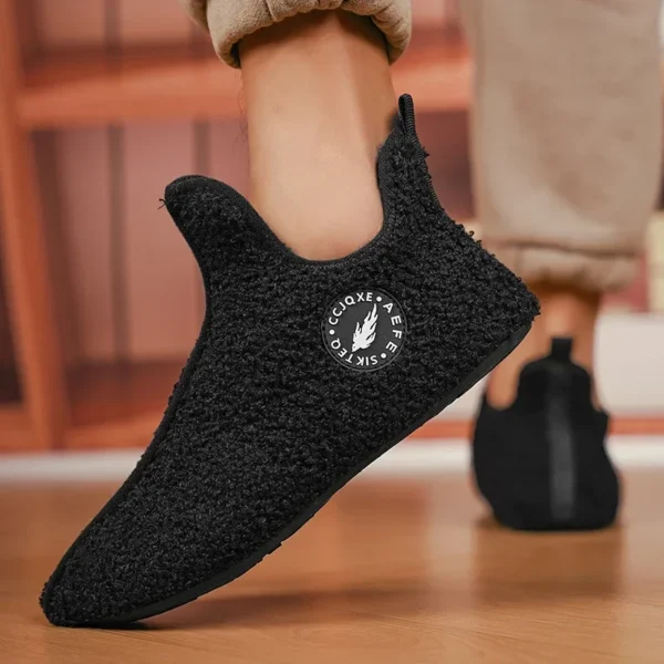 YRZL Winter Slippers Men Couple Slippers Non-slip Warm Women and Men Slipper Indoor Soft Shoes Comfortable Flat Home Cotton Shoe 6