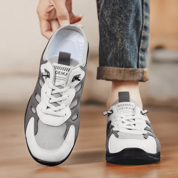 Herren Plus Size Casual Mesh Hausschuhe Sommer atmungsaktive rutschfeste Wanderschuhe Mode Baotou bequeme Outdoor-Sportsandalen 6