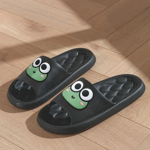 Sommer Strand Rutschen Badezimmer Anti Slip Slipper Rutschfeste Hause Flip-Flops Cartoon Frosch Weiche Sandalen 5