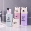 Tragbare Reise Zahnbürste Tasse Cartoon Bär Abdeckung Zahnpasta Halter Badezimmer Organizer Zubehör Zähne Pinsel Lagerung Fall Box