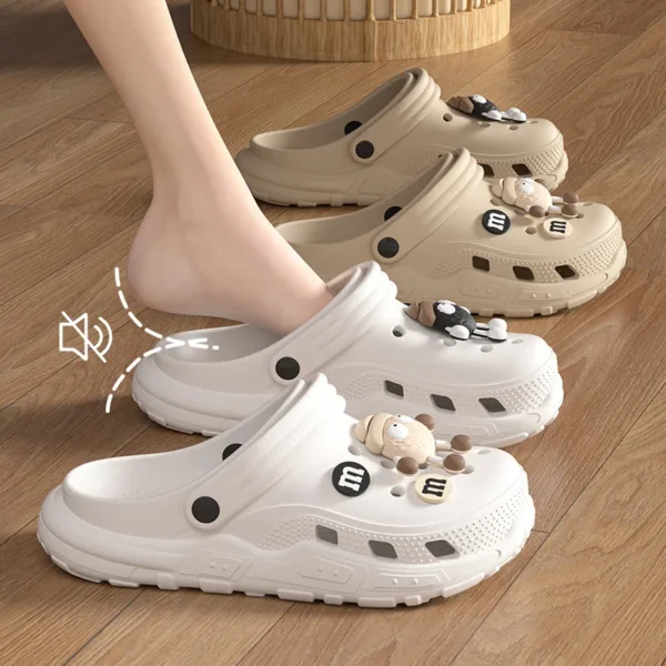 Entzückende Cartoon Charms Clogs Sommer Damen Sandalen Slipper Mann Schuhe 5