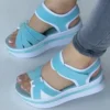 Damen-Sandalen, gemischte Farben, Keilabsatz-Sandalen, Sommer 2025, Schuhe für Damen, Sandalen mit Absatz, Plateau-Sommerschuhe, Damen-Block-Schuhe 3