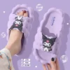 Sanrio Hausschuhe Hello Kitty Cinnamoroll Kuromi Hausschuhe Kawaii Damen Hausschuhe Bequeme rutschfeste Haus flache Hausschuhe 4
