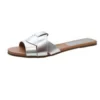 2024 neue Mode Hausschuhe Frauen sexy flache Sandalen lässig Damen Sand Strand Hausschuhe elegante Fischmaul Hausschuhe Frauen 5