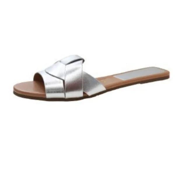 2024 neue Mode Hausschuhe Frauen sexy flache Sandalen lässig Damen Sand Strand Hausschuhe elegante Fischmaul Hausschuhe Frauen 5