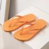 PVC-Flip-Flops für Damen, Sommer, runder Kopf, Strand-Flip-Flops, rutschfest, bequem, weich, für drinnen und draußen 5