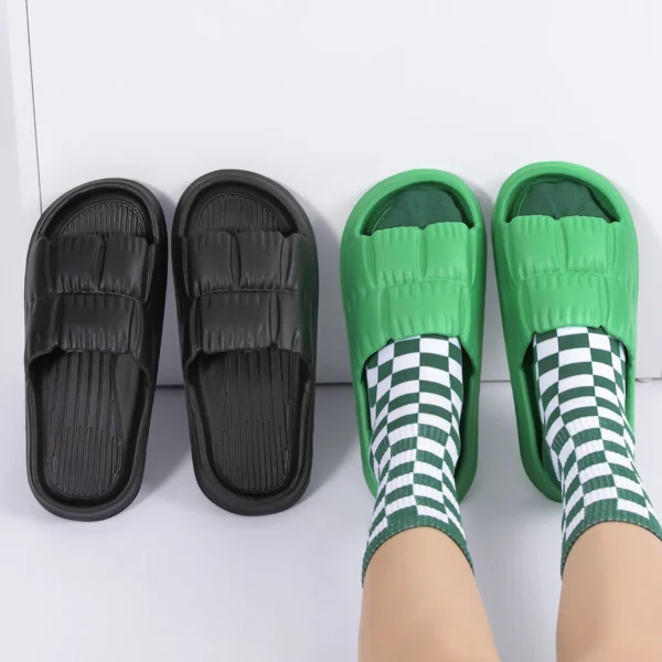 2023 Frauen weiche Sohle Wolke Hausschuhe dicke Plattform Indoor-Outdoor-Strands andalen Sommer Eva rutsch feste Flip-Flops 3