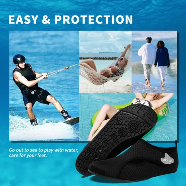 Wassersportschuhe Barfuß Schnelltrocknende Aqua Yoga Socken Slip-on für Männer Frauen 3