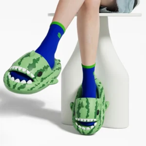 Frauen Shark Hausschuhe Klöppel flip-flops Haus Wolke Plattform Rutschen Sommer Strand Sandalen Männer Männliche Schuhe Fisch Dot Katze Weibliche