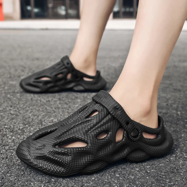 Comwarm Herren-Sommer-Hausschuhe, modisch, leicht, für den Außenbereich, Strandsandalen, neue weiche Sohle, atmungsaktive Rutschen, lässige Haus-Flip-Flops 6
