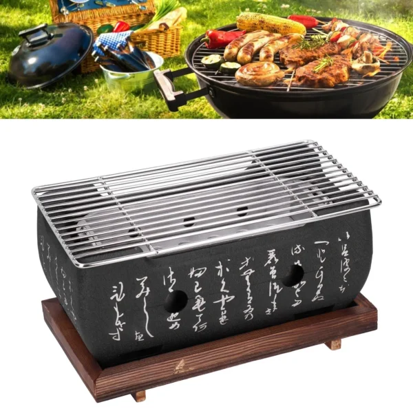 Japanischer Grill Grill Mini Haushalt Aluminium legierung Holzkohle Grill ofen Ofen Zubehör 4