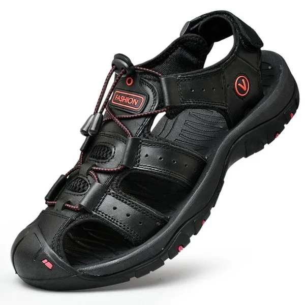 Sommer Männer Sandalen Aus Echtem Leder Herren Casual Schuhe Outdoor Männer Leder Sandalen für Männer Strand Schuhe Römische Schuhe Plus Größe 38-48 3