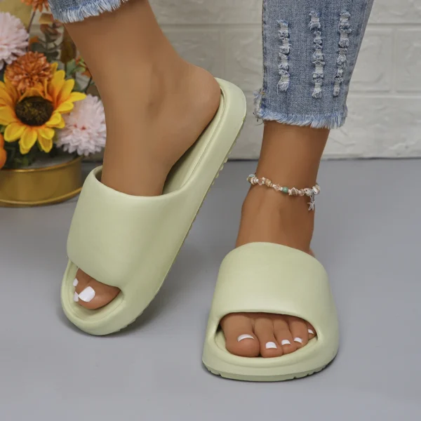 Weiche Sohle Eva Hause Hausschuhe Frauen Indoor Stumm Rutschfeste Badezimmer Rutschen Frau Leichte Sommer Strand Flip-Flops Flache Sandalen 5