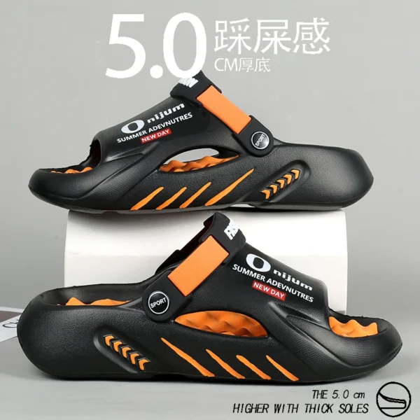 Männer Sandalen Neue Sommer EVA Weichen sohlen Indoor Plattform Rutschen Hausschuhe Outdoor Walking Strand Schuhe Flip-Flops Herren Casual schuhe 2
