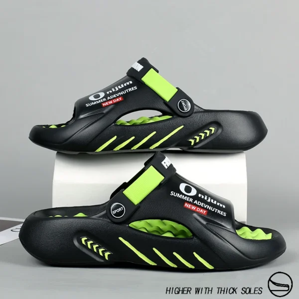 Männer Hausschuhe 2024 Neue Sommer Plattform Rutschen Sandalen EVA Weiche sohle Männer Schuhe Indoor Outdoor Walking Strand Schuhe Flip-flops