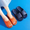 Sommer Unisex Hausschuhe Frauen Einfarbig Eva Indoor Bad Dicke Plattform Männer Anti Slip Weiche Hause Flip-Flops Komfort Strand Sandalen 5