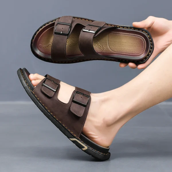 Hochwertige Freizeithausschuhe für Herren, Sommer, atmungsaktiv, Outdoor, weiche Sohle, Strandschuhe, Mode, Jugend, Joker, Gezeitensandalen, Gartenschuhe 5