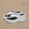 Damen Clip Toe Wedge Flip Flops 2024, Sommer, klobige Plattform, Strandsandalen, Damen, dicke Sohle, hochhackige Eva-Hausschuhe, Slides 2