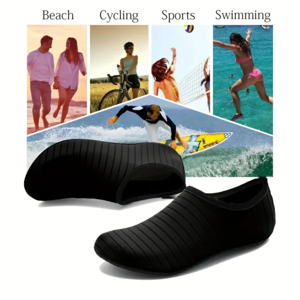 1 Paar Wasserschuhe Damen Barfußsocken Anti-Rutsch Schnelltrocknend Herren Strand Schwimmen Wassersportschuhe 5