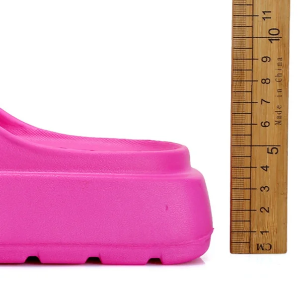 Sommer Strand Dicke Sohle Eva Hausschuhe Frauen Dicke Plattform Indoor Hause Rutschen Frau Leichte Rutschfeste Badezimmer Flip-Flops 2024 3