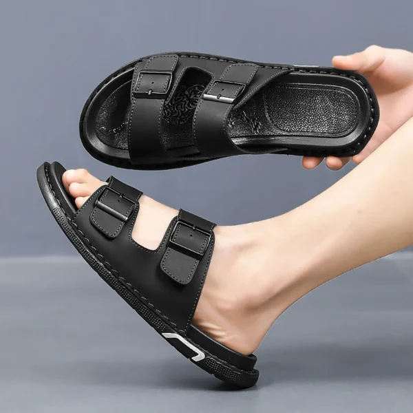 Hochwertige Freizeithausschuhe für Herren, Sommer, atmungsaktiv, Outdoor, weiche Sohle, Strandschuhe, Mode, Jugend, Joker, Gezeitensandalen, Gartenschuhe 6