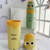 Glatte Reise Zahnbürste Tasse niedlichen Design Zahnbürsten halter feuchtigkeit beständige Cartoon-Kit bequem keine Leckage staub dicht 2