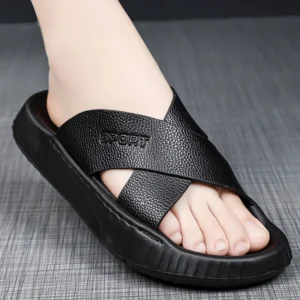 Trendige Herren-Hausschuhe, Sandalen, Strandschuhe, Sommer, offene Zehen, lässige Sandalen, Outdoor-Hausschuhe, weicher Boden, bequem, rutschfest