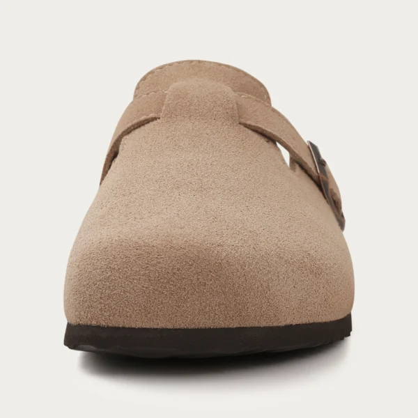 Shevalues Klassische Kork-Clogs-Hausschuhe für Damen und Herren, weiches Fußbett, Wildleder-Sandalen mit Fußgewölbeunterstützung, trendige Strand-Slides für Zuhause, Herren-Pantoletten 3