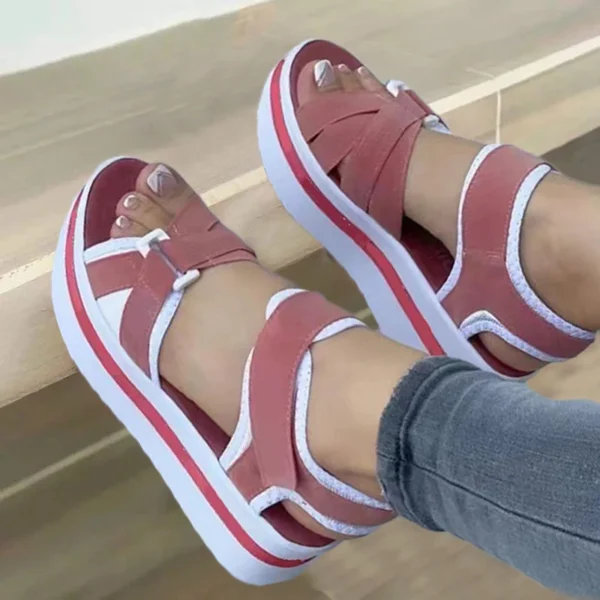 Mode Frauen Schuhe Sandalen Keil Schuhe Frau Casual frauen Sandalen Party Retro Sandale Frauen Weibliche Schuhe 2