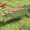 Haushalts klapp kohle Grill ofen tragbarer Outdoor-Camping kocher Edelstahl-Grill Grill Camping Grill ausrüstung 3
