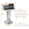 Säulengrill, Trichter, Grill, Holzkohlegrill mit Edelstahl-Regal, Grill, Garten, Outdoor, Camping, tragbarer Grill 3