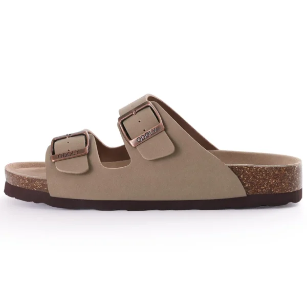 Shevalues Herren-Sandalen aus klassischem Leder, modische doppelte Outdoor-Strandschuhe, bequeme Unisex-Hausschuhe mit Korkfußbett und Fußgewölbeunterstützung