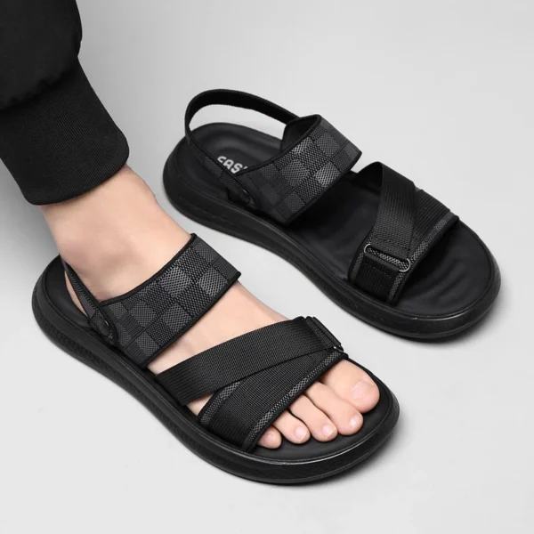 Hochwertige Freizeitsandalen für Herren, Sommer, Outdoor, wasserdicht, rutschfest, weiche Sohle, Komfort, Strandschuhe, Mode, Lazy Driving Slipper 5