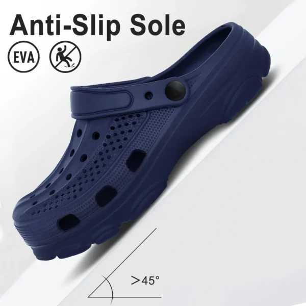 Comwarm Fußgewölbe-Sandalen für Herren, klassische Clogs, Hausschuhe, verstellbare Garten-Clogs, atmungsaktiv, gemütlich, Heimschuhe, Herren-Clogs, Sandalen 3