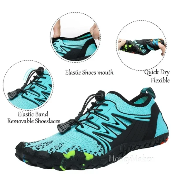 Unisex Watschuhe Schnelltrocknende Aquaschuhe Entwässerung Wasserschuhe Strand Sport Schwimmsandalen Yoga Barfuß Tauchen Surfen Turnschuhe 2