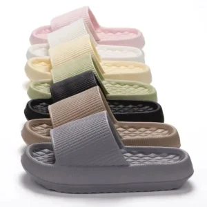 Frauen Dicke Plattform Wolke Hausschuhe EVA Weiche Sohle Kissen Rutschen Sommer Strand Flip-Flops Frauen Rutschfeste Badezimmer Hause Hausschuhe